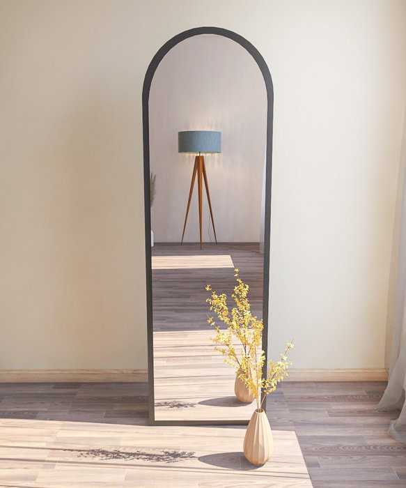 Hanah Home Espejo Ecológico Flotal-E Negro 160x50 cm MDF
